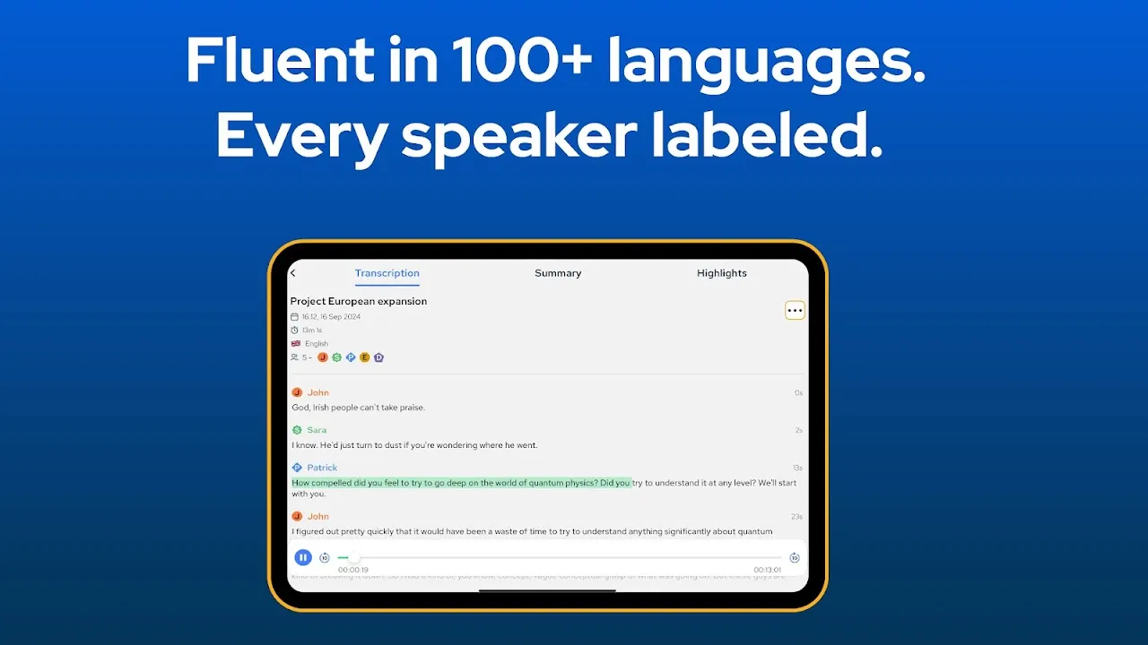 Transcribe audio to text Recap Transcribe audio to text Recap