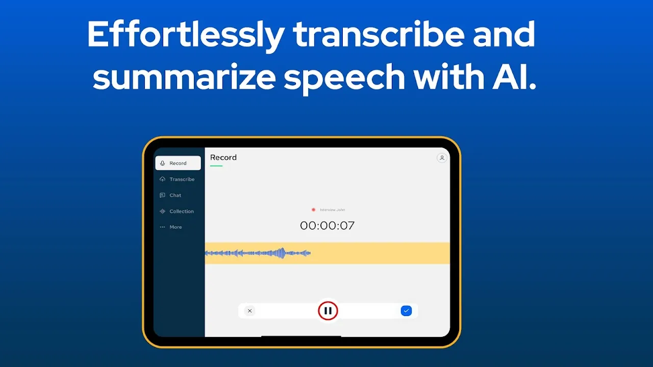 Transcribe audio to text Recap Transcribe audio to text Recap