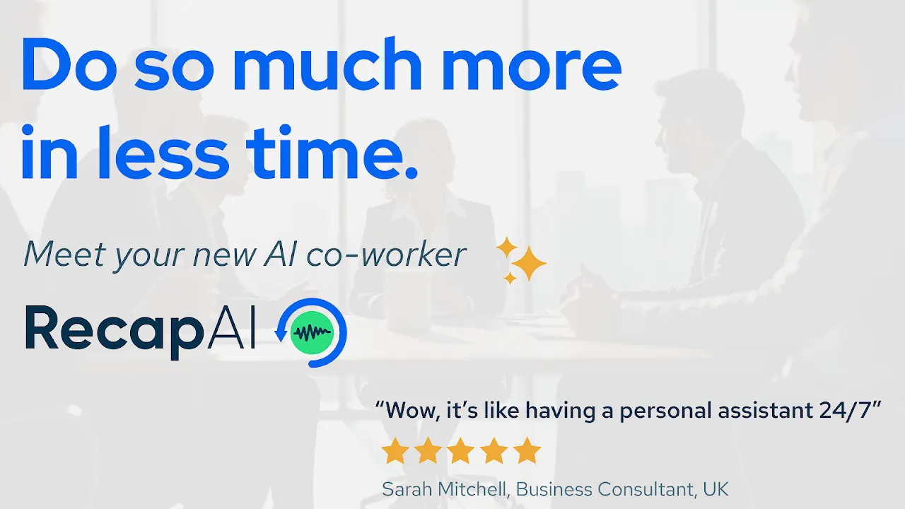 Transcribe audio to text Recap Transcribe audio to text Recap