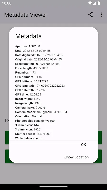 Photo Metadata Viewer Photo Metadata Viewer