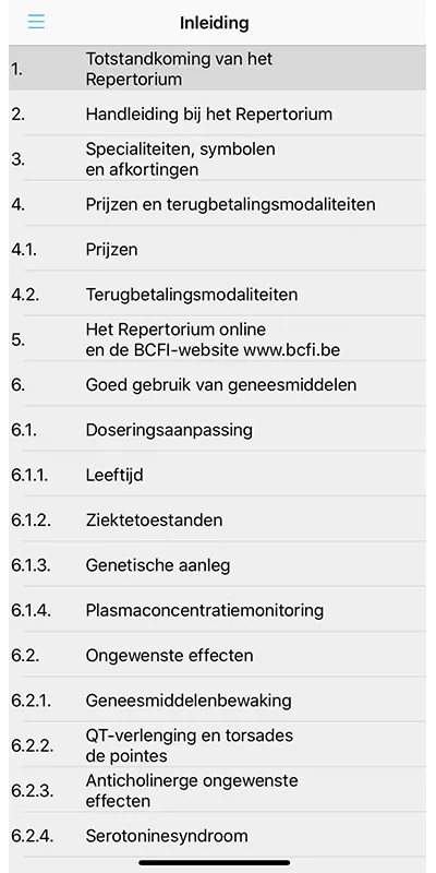 Geneesmiddelenrepertorium BCFI Geneesmiddelenrepertorium BCFI