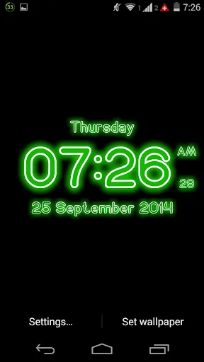 Neon Digital Clock Wallpaper Neon Digital Clock Wallpaper