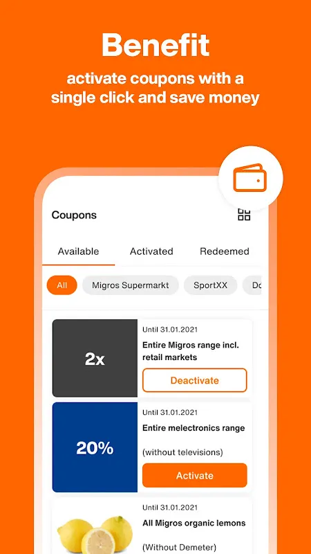 Migros – shop & save Migros – shop & save