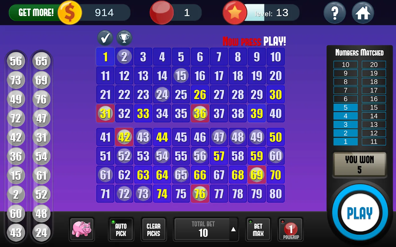 A Keno Game A Keno Game