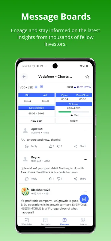 Live Share Prices & Chat Live Share Prices & Chat
