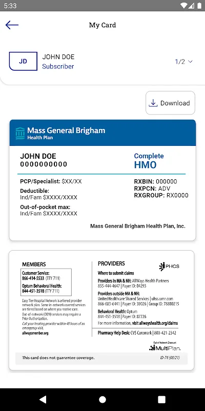 MGB Health Plan Member MGB Health Plan Member