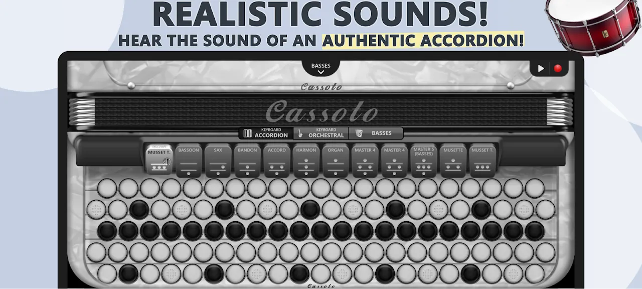 Accordion Chromatic Cassoto Accordion Chromatic Cassoto