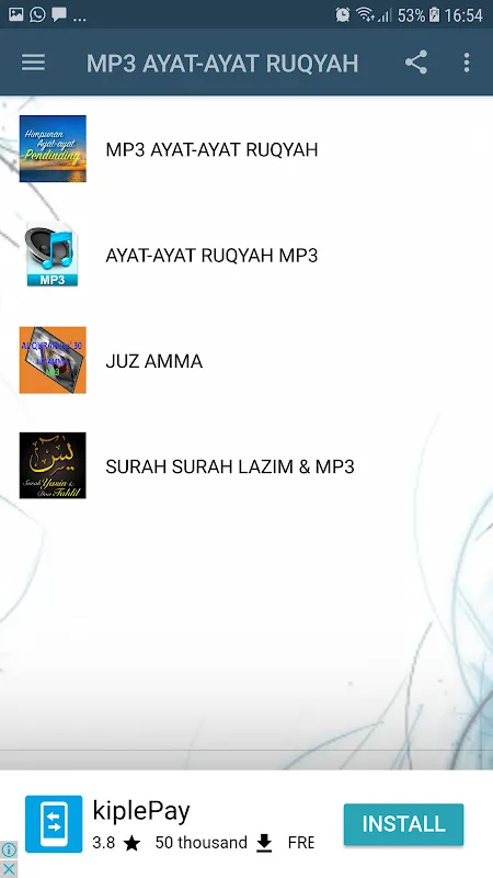 MP3 AYAT-AYAT RUQYAH MP3 AYAT-AYAT RUQYAH