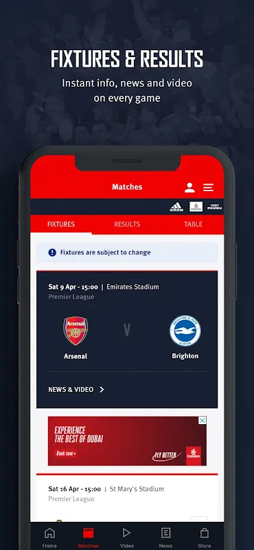 Arsenal Official App Arsenal Official App