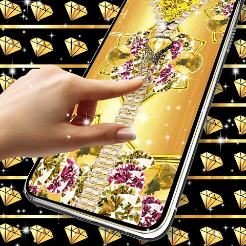 Gold diamond lock screen Gold diamond lock screen