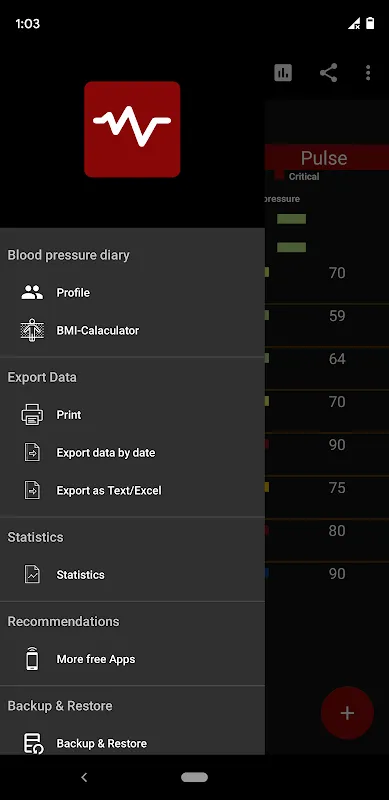 Blood pressure Diary App Blood pressure Diary App