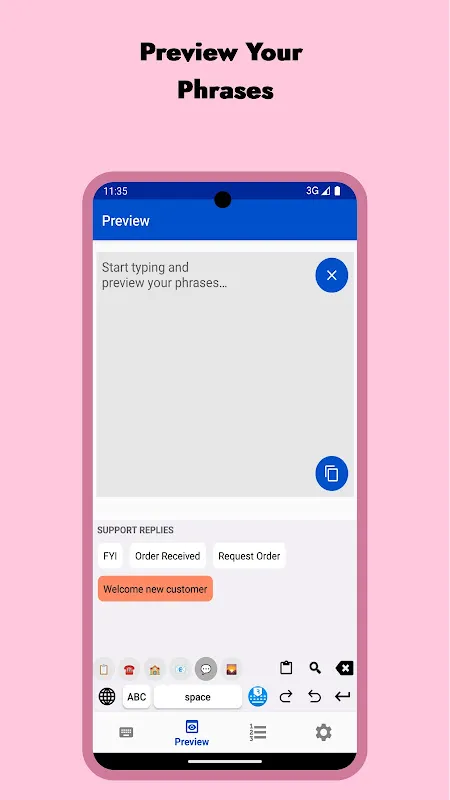 LazyBoard - Phrase Keyboard LazyBoard - Phrase Keyboard