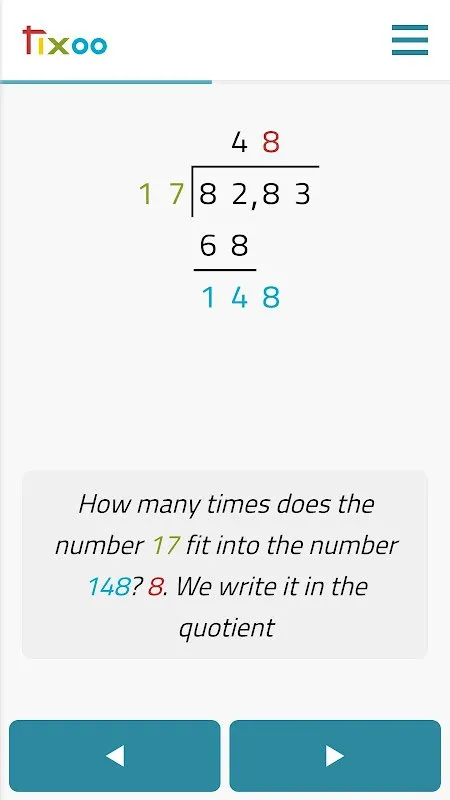Tixoo - Long division Tixoo - Long division