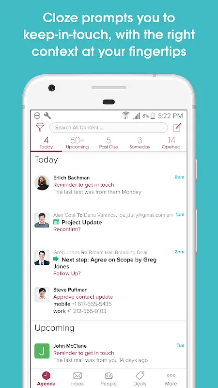 Cloze Relationship Management Cloze Relationship Management