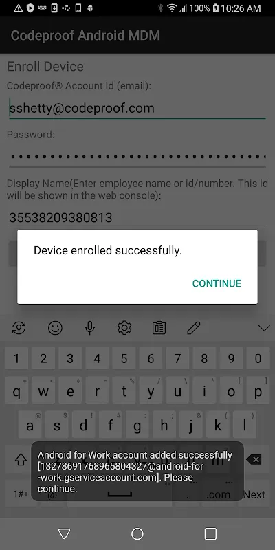 Codeproof MDM for Android Codeproof MDM for Android