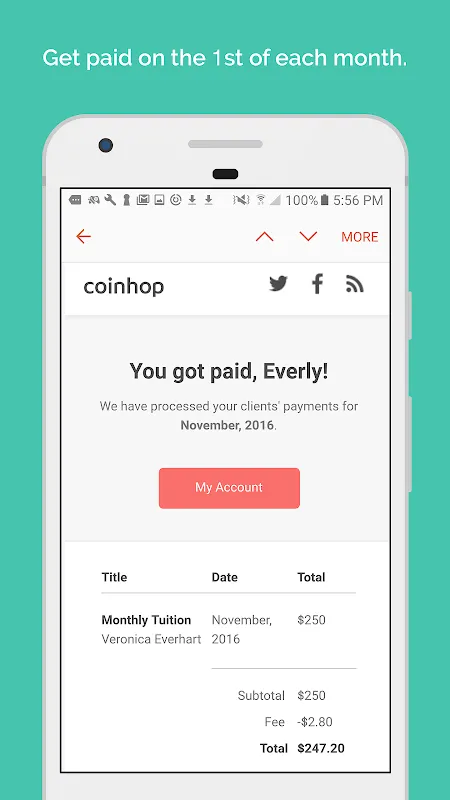 Coinhop — Get paid on time Coinhop — Get paid on time