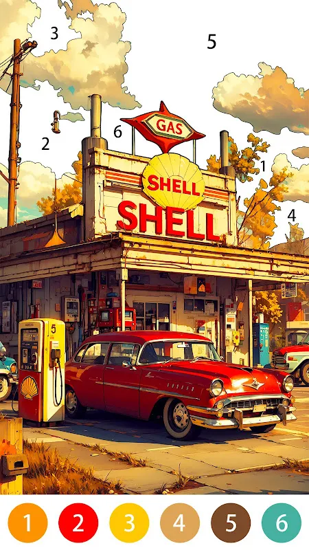 Vintage Color by Number Game Vintage Color by Number Game