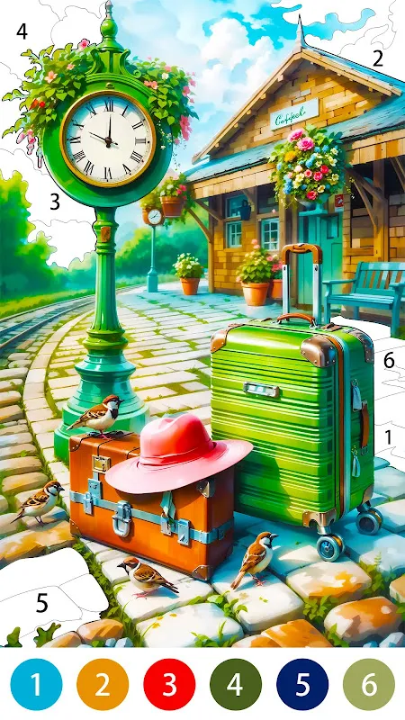 Vintage Color by Number Game Vintage Color by Number Game