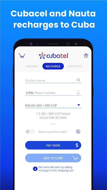 Cubatel - Mobile recharges to Cubatel - Mobile recharges to