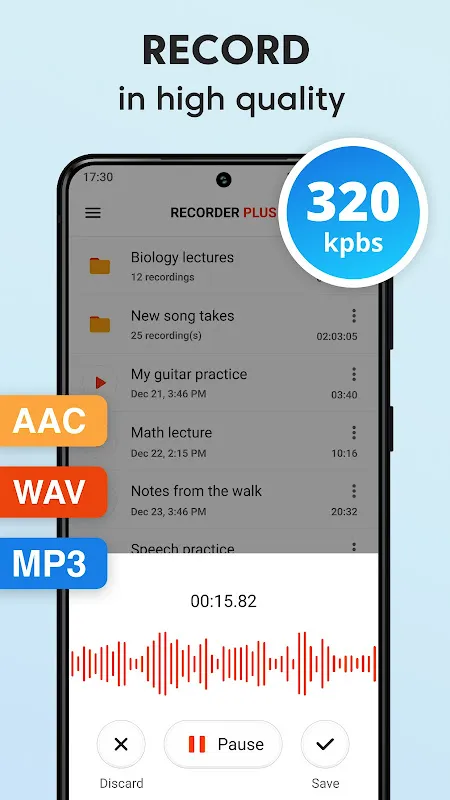 Saving the Interview with Sound Recorder Plus