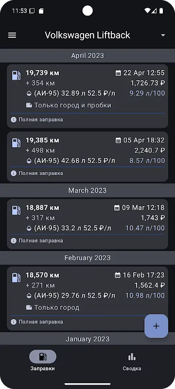 Расход топлива Расход топлива