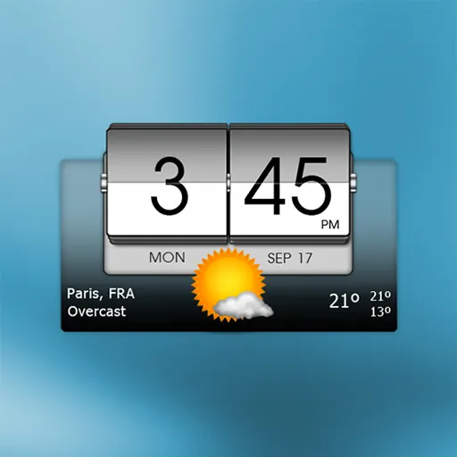 3D Flip Clock &amp; Weather