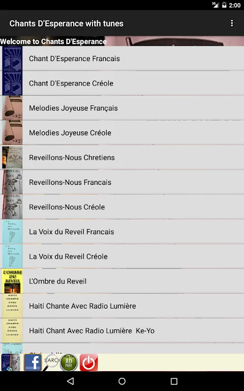 Chants D'Esperance with Tunes Chants D'Esperance with Tunes