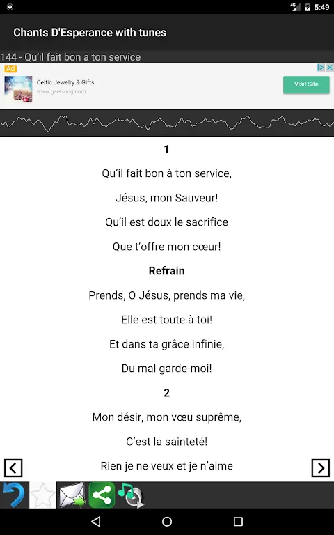 Chants D'Esperance with Tunes Chants D'Esperance with Tunes