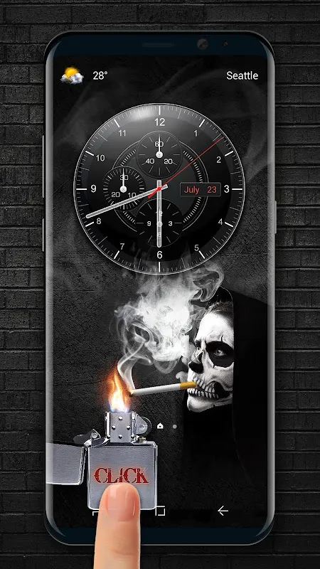 Cigarette Smoking Lock Screen Cigarette Smoking Lock Screen