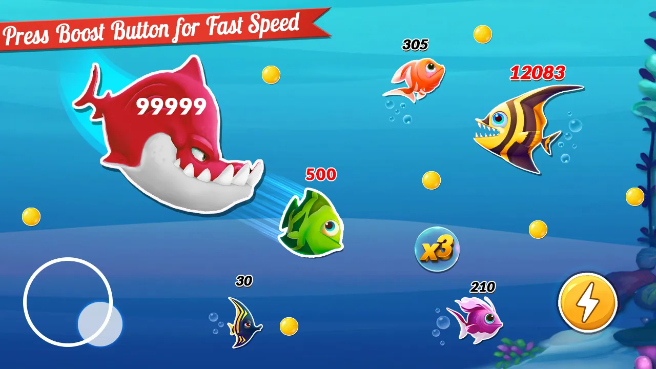 Evolving in Hungry Fish Depths