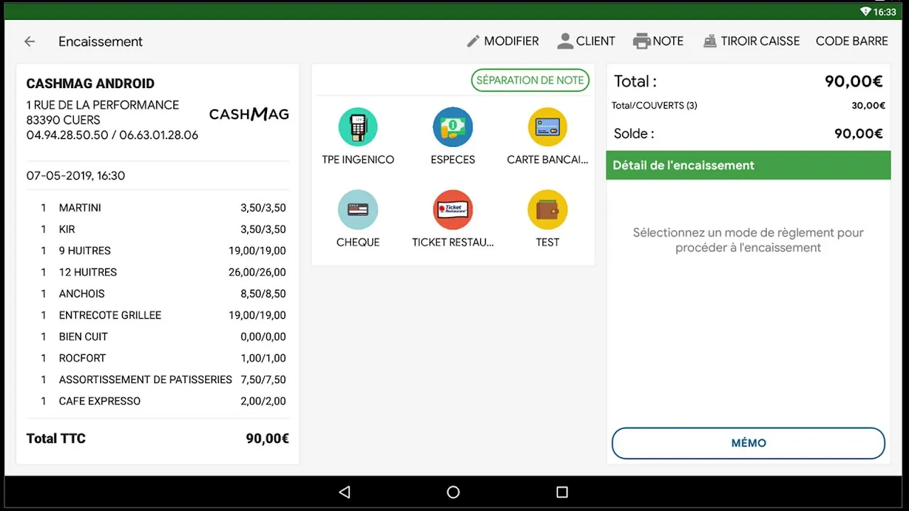 Cashmag caisse NF525 Cashmag caisse NF525