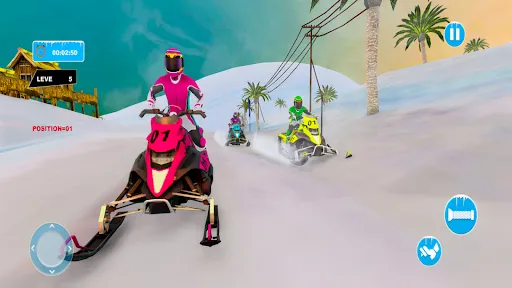 White-Knuckled on a Snow Bike
