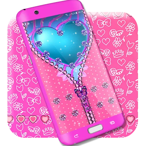 Girly lock screen zipper