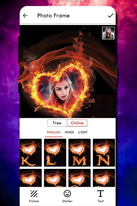 Fire Text Photo Frame Fire Text Photo Frame