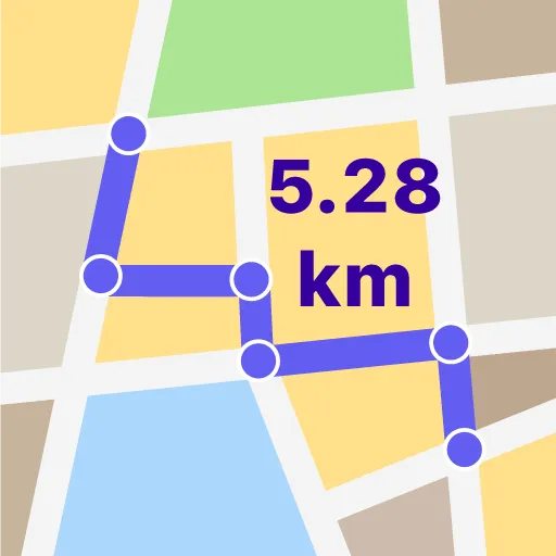 GPS Distance Measure on Map