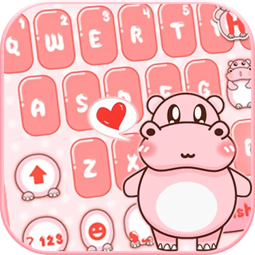 Pink Cute Hippo Theme