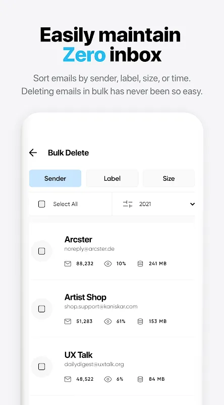 Instaclean - Clean your Inbox Instaclean - Clean your Inbox