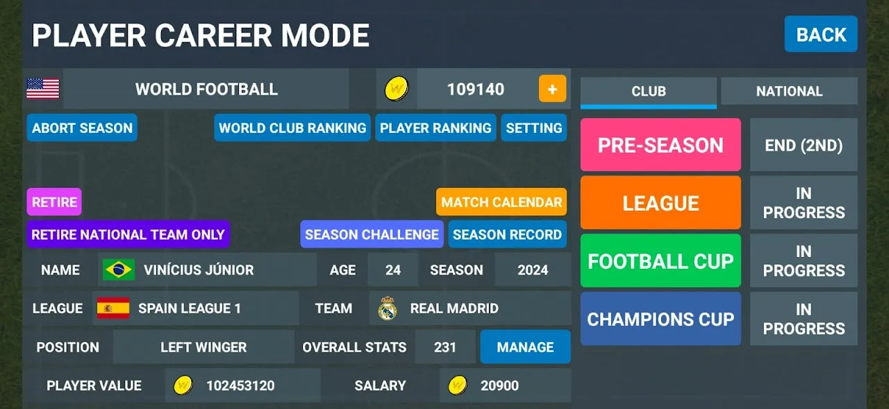 World Football Simulator World Football Simulator