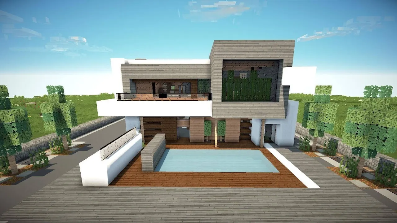 Modern House Map for Minecraft Modern House Map for Minecraft