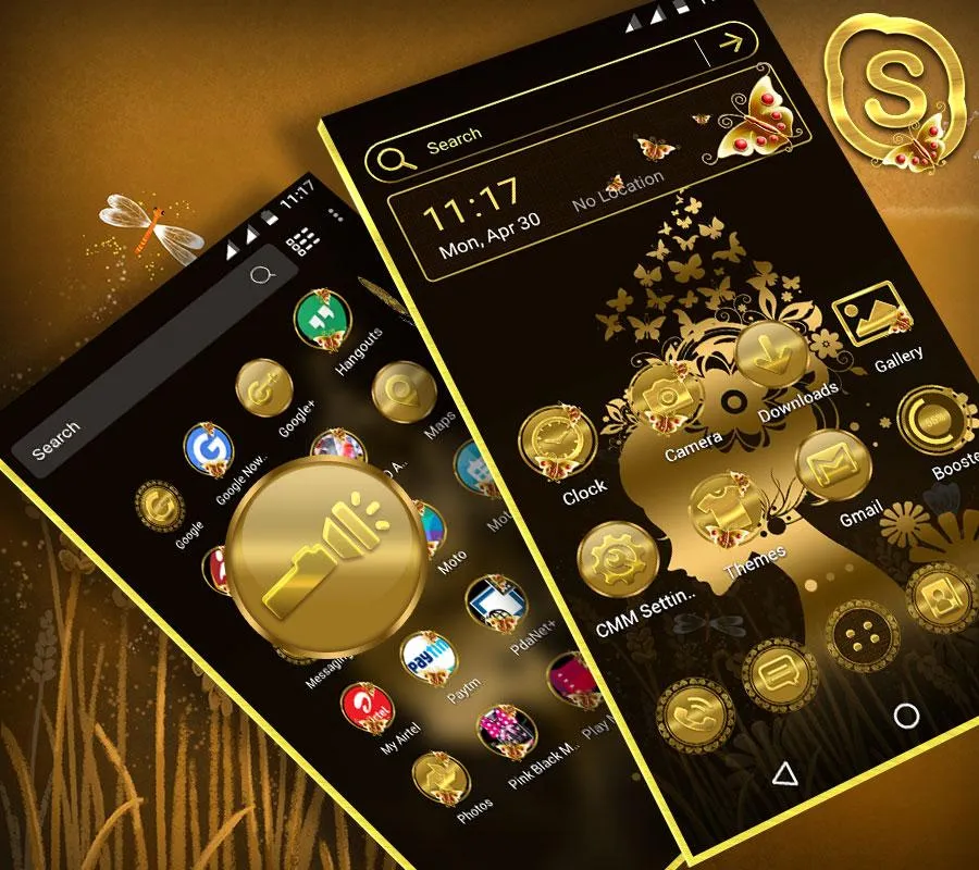 Gold Butterfly Girl Theme Gold Butterfly Girl Theme