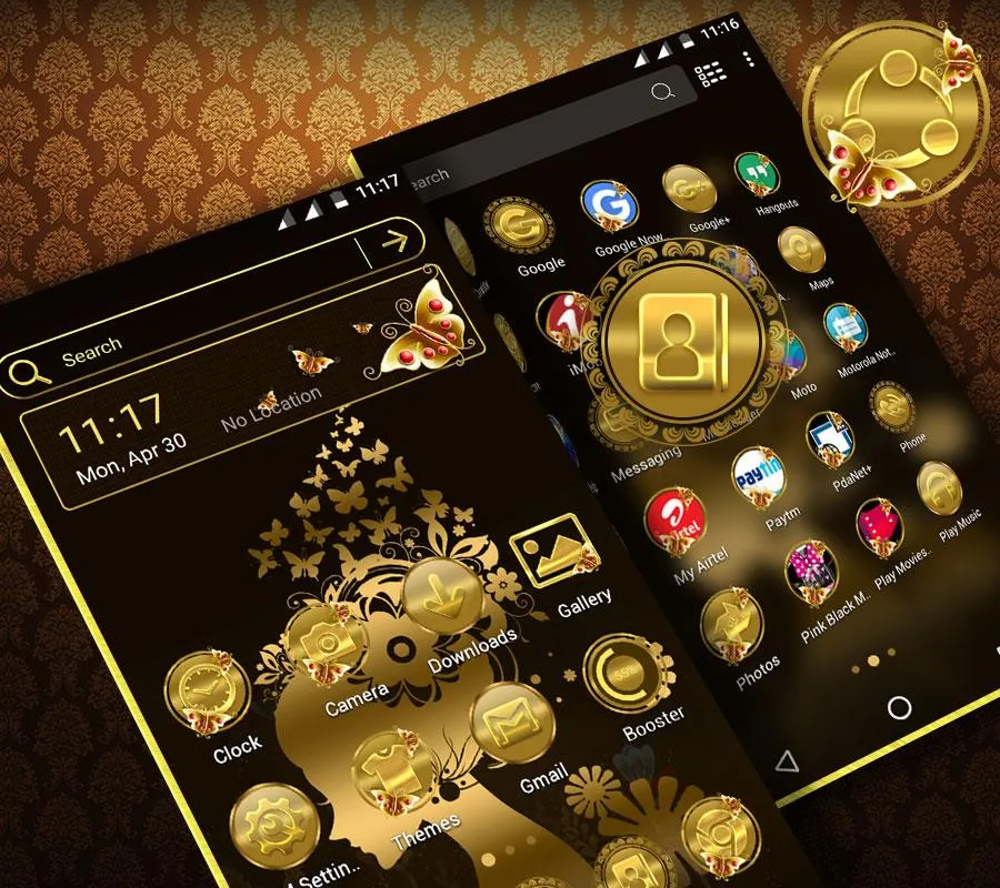 Gold Butterfly Girl Theme Gold Butterfly Girl Theme