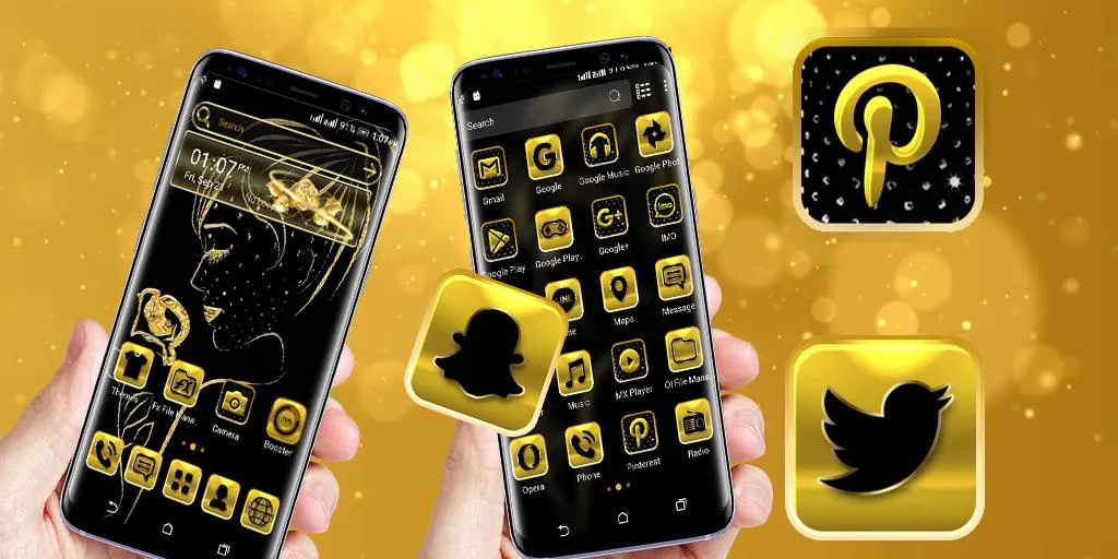 Golden Girl Launcher Theme Golden Girl Launcher Theme
