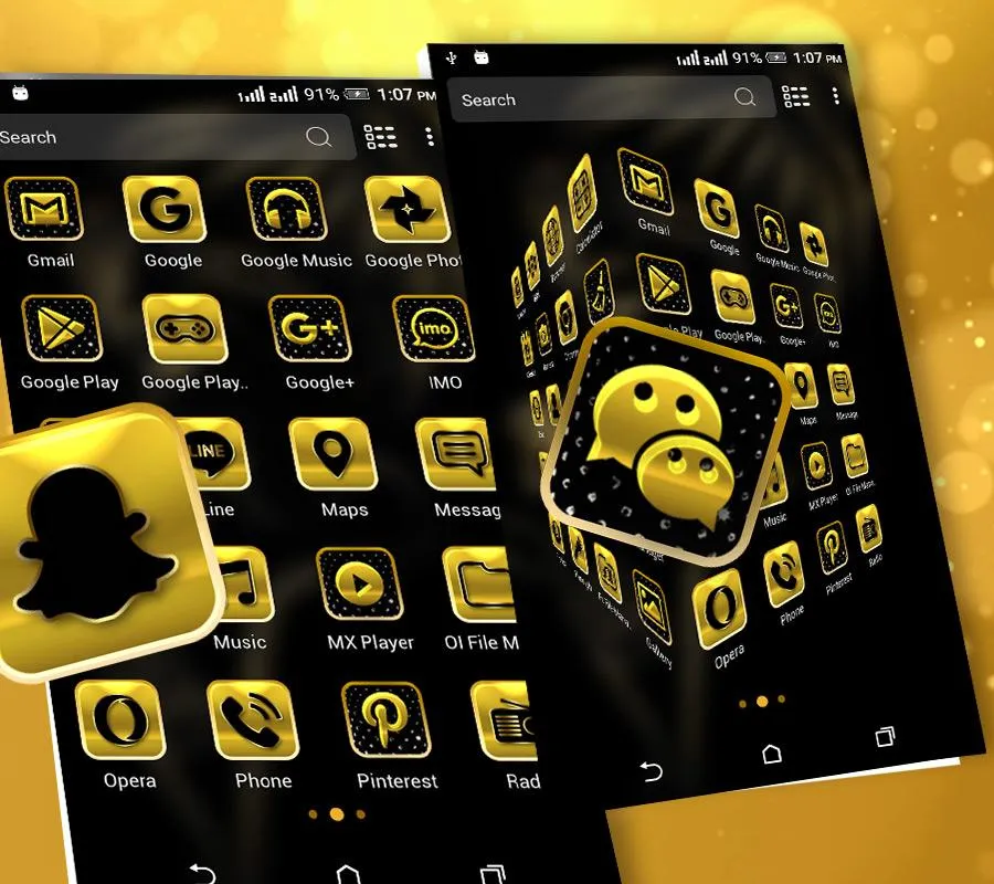 Golden Girl Launcher Theme Golden Girl Launcher Theme