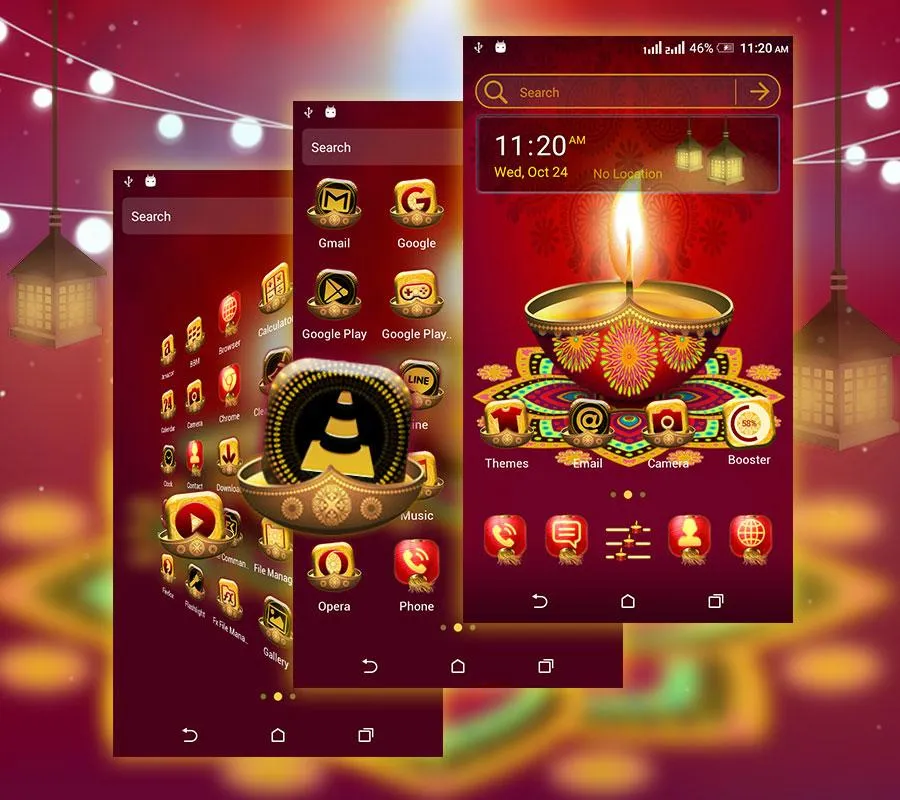 Happy Diwali Launcher Theme Happy Diwali Launcher Theme