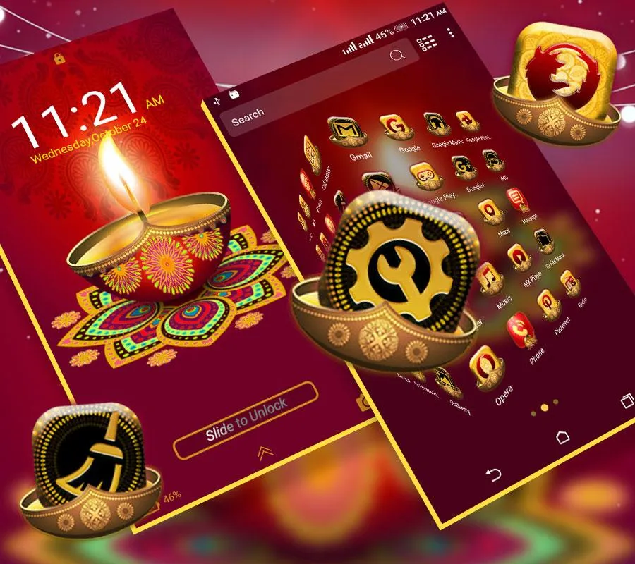 Happy Diwali Launcher Theme Happy Diwali Launcher Theme
