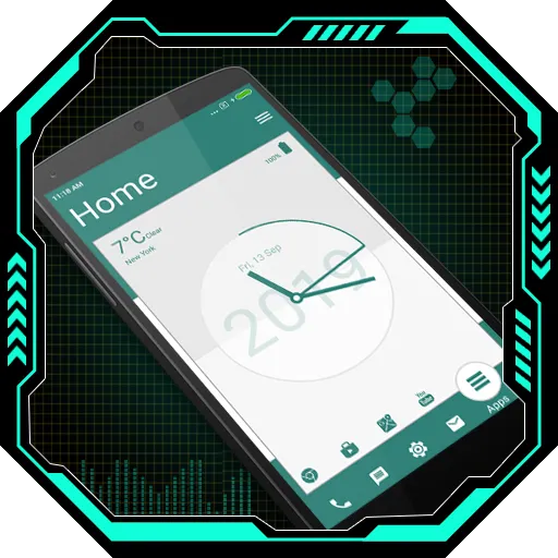 Analog Clock Launcher -Applock