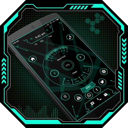 Futuristic Launcher 3 -AppLock