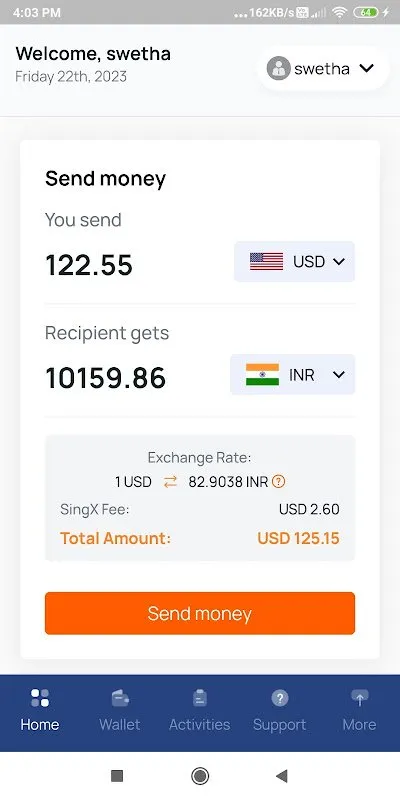 SingX–Money Transfer Overseas SingX–Money Transfer Overseas