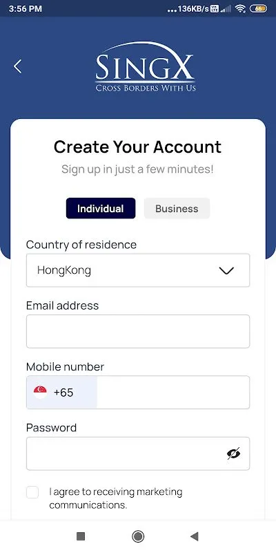 SingX–Money Transfer Overseas SingX–Money Transfer Overseas
