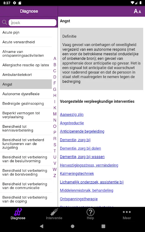 Verpleegk. interventies (NIC) Verpleegk. interventies (NIC)